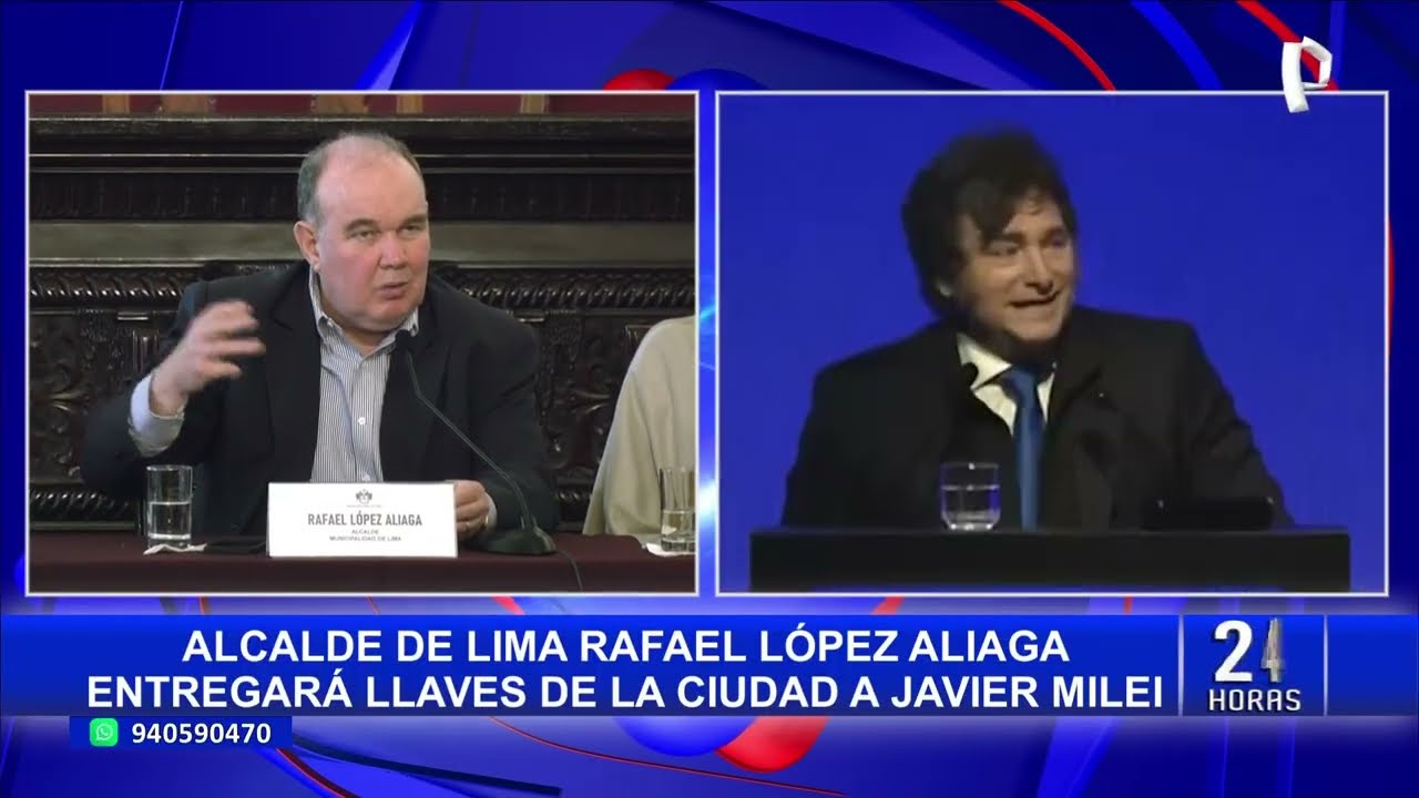 Rafael López Aliaga anuncia entrega de llaves de la ciudad a Javier Milei