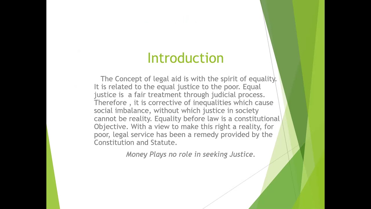Right to Free Legal Aid (Part I)