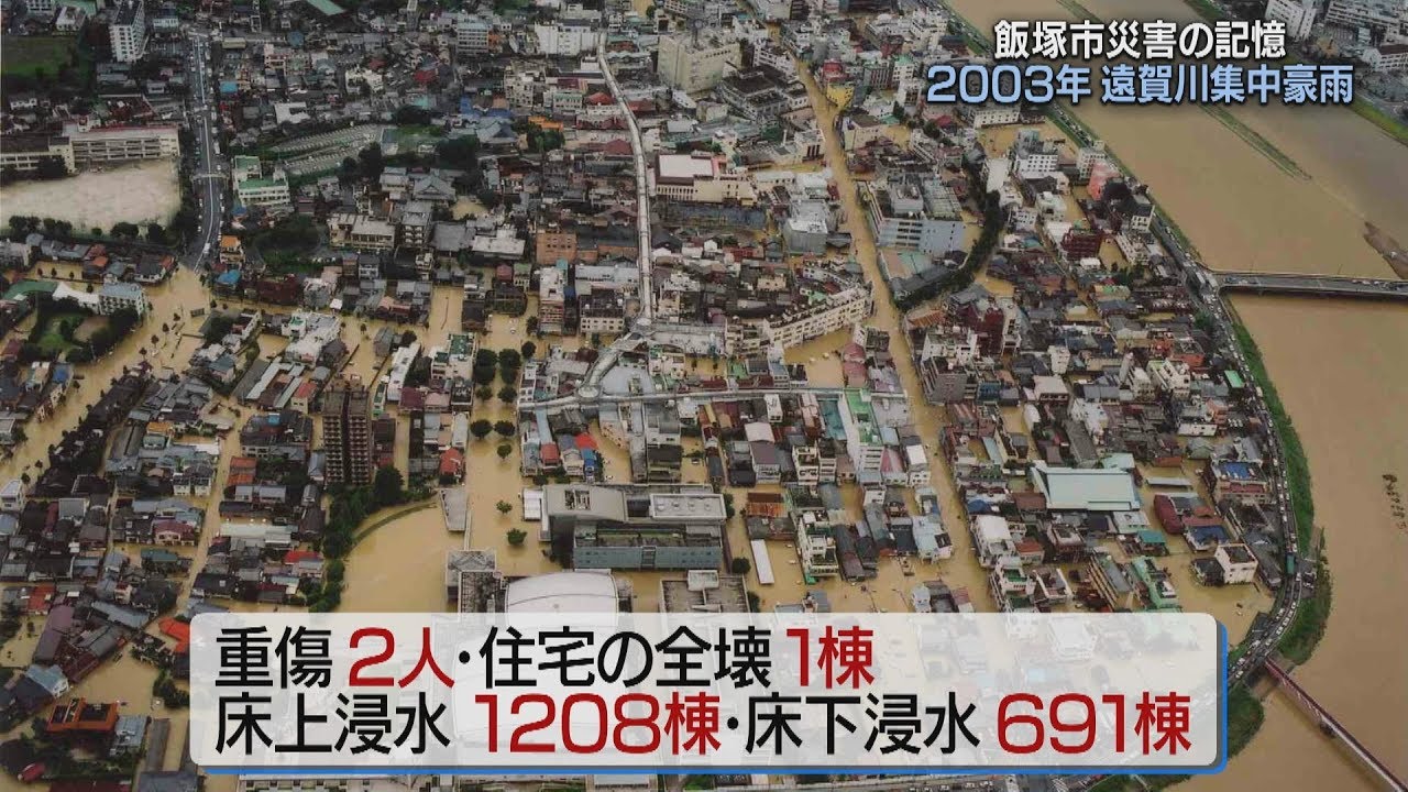 2003年、2018年「遠賀川集中豪雨」飯塚市災害の記録