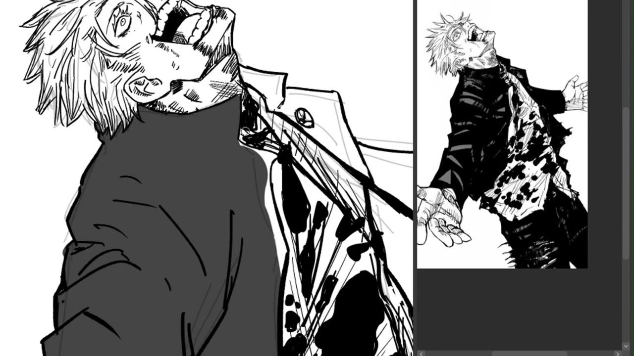 Gojo Satoru - Manga Redraw Speedup