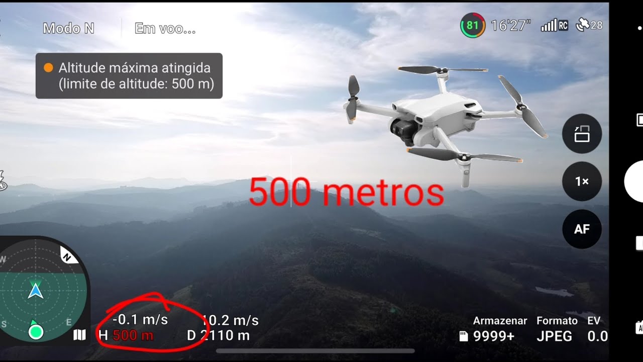 DJI Mini 3 altura máxima!