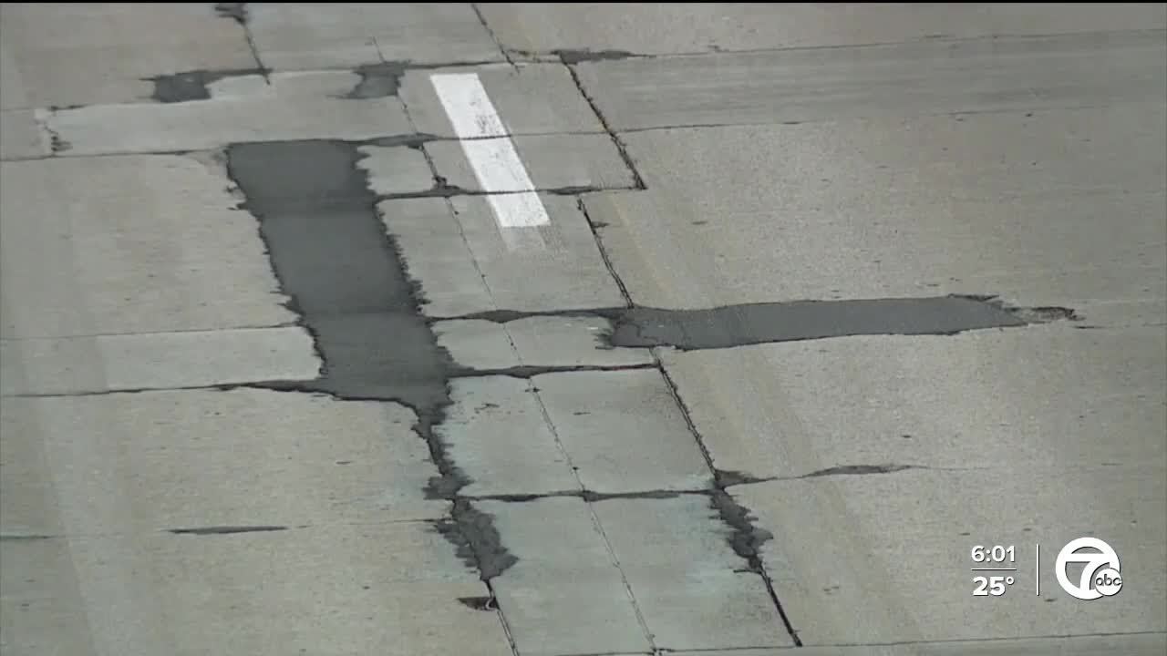 Potholes on I-696 causing issues for metro Detroit drivers