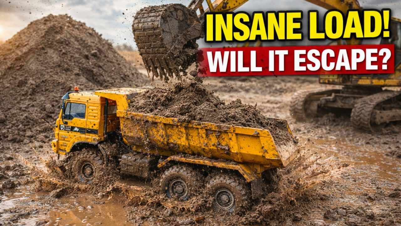 1/10 RC SAND TRUCK vs THE DEEPEST MUD! Can it Deliver the Load?