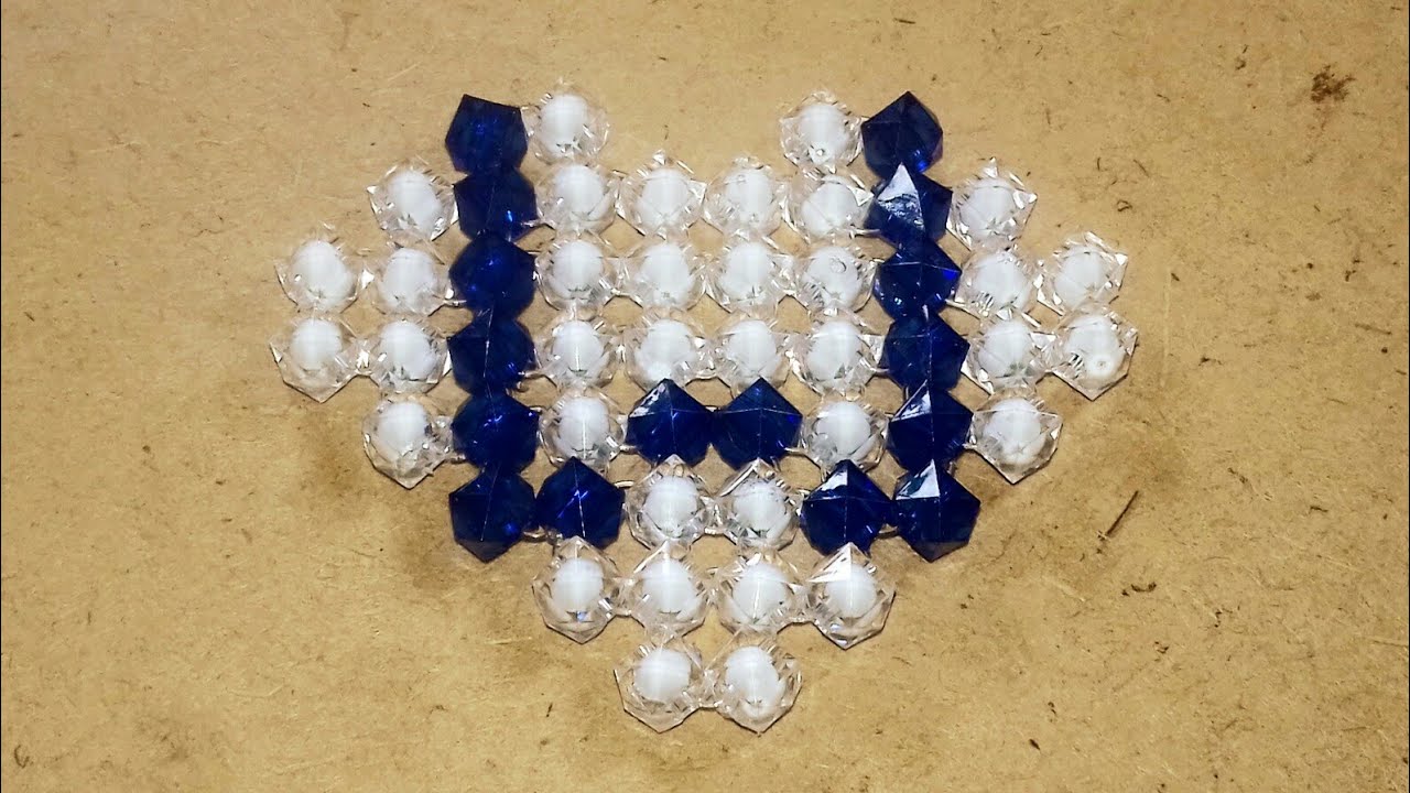 পুতি দিয়ে লাভের মধ্যে অক্ষর লেখা / Beaded love/ craft creations by lima