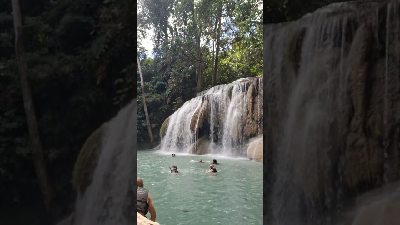 เล่นน้ำตกเอราวัณกับน้องมะลิ