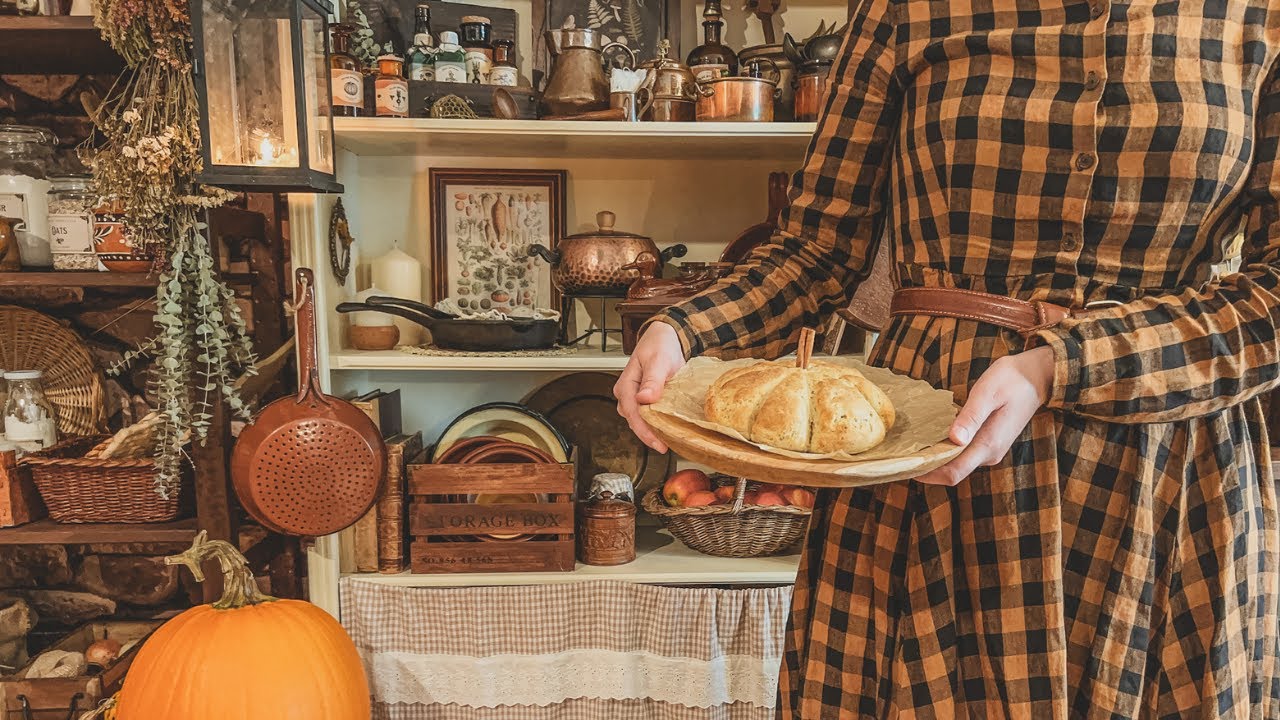 A Cozy Rainy Day at Cinnamon Cottage 🍂 Fall Cleaning & Baking | Cinematic Cottage Kitchen ASMR