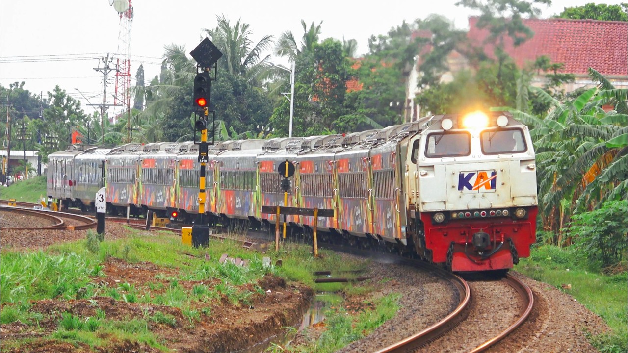 KERETA API PANJANG‼️ MENEMUKAN 23 KERETA API MELINTASI PERCABANGAN DAN PERLINTASAN KROYA
