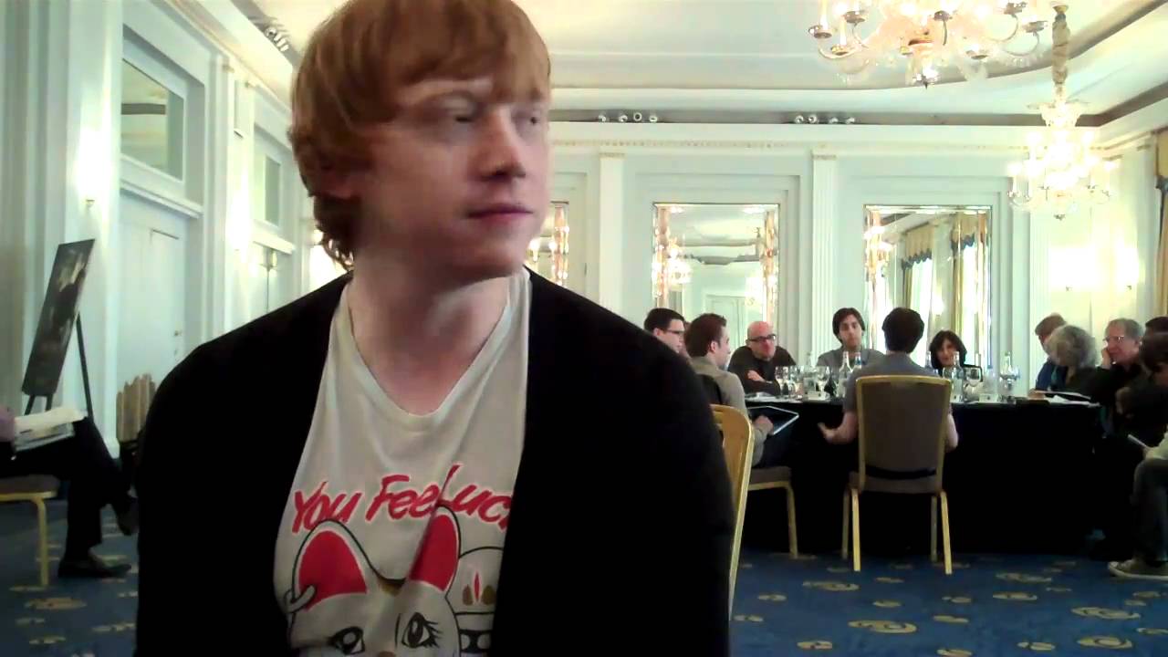 Rupert Grint on kissing Emma Watson HARRY POTTER 7 part 1