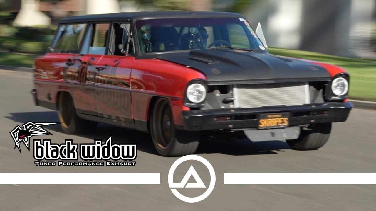 1966 Nova Wagon: TAPOUT Terror 650 hp Supercharged | Black Widow Exhaust