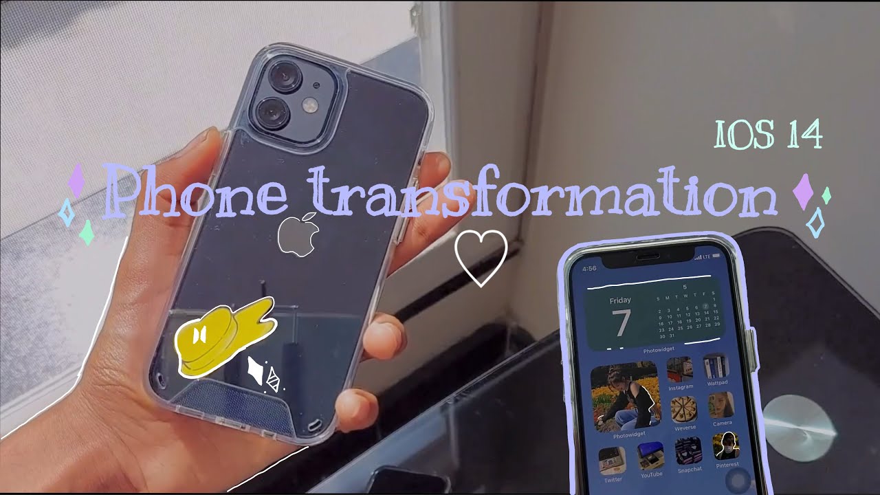 kpop phone transformation; phone case decor + minimal aesthetic, ios 14 ☁️