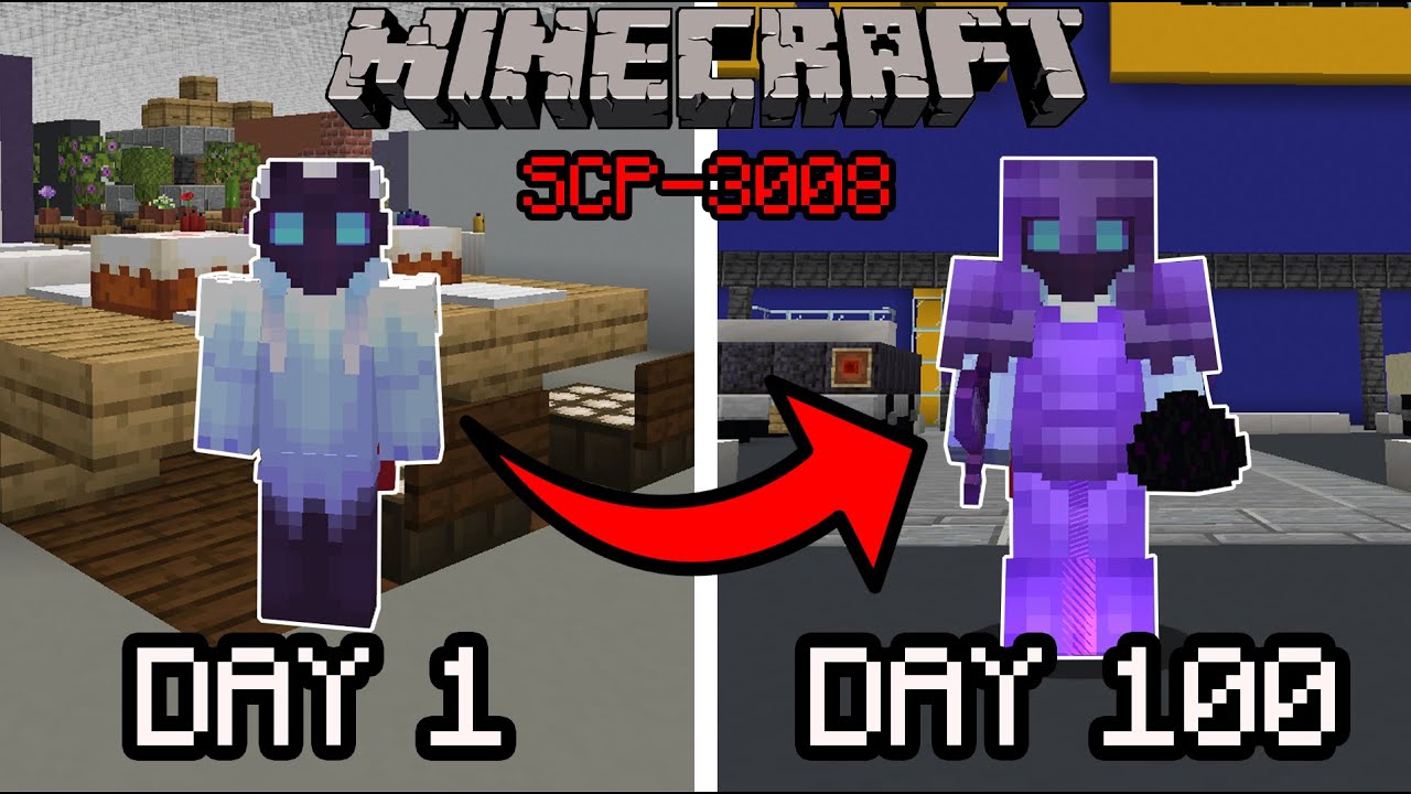 I Survived 100 Days in SCP-3008 Minecraft + Map Download [PART 1]