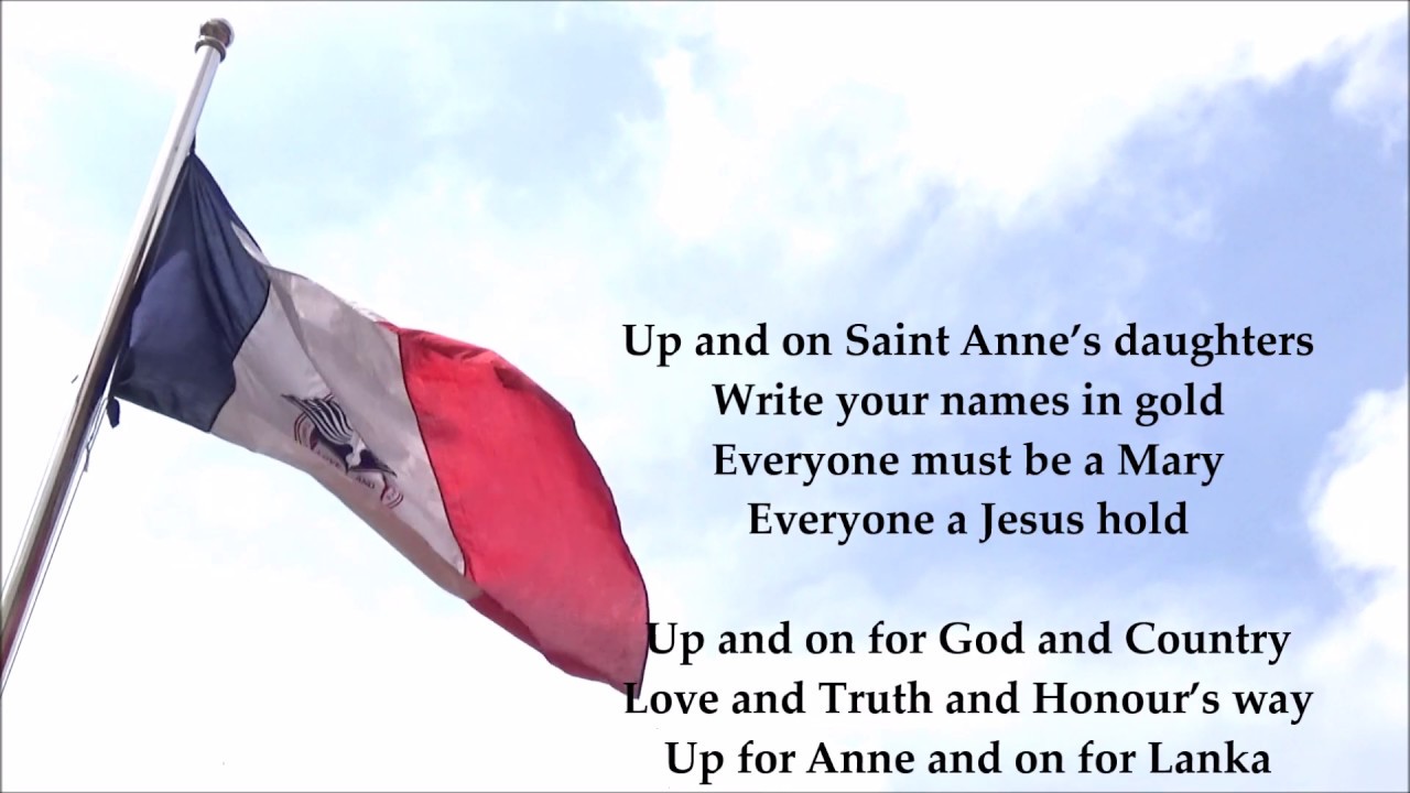St. Anne's BMV School Anthem - English
