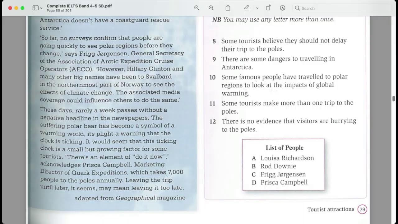 IELTS Bands 4-5 - Reading - Summary Completion, Matching features | Here today, gone tomorrow