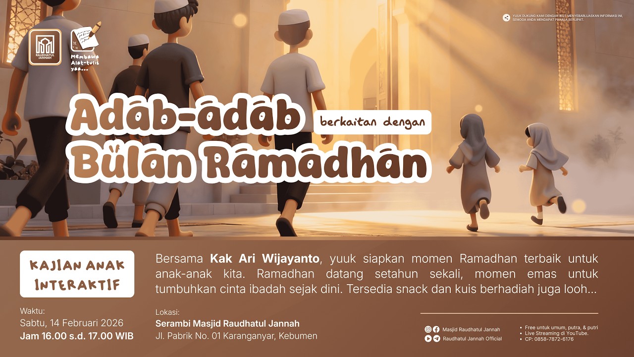 [LIVE] KAJIAN ANAK INTERAKTIF  |  BERSAMA KAK ARI WIJAYANTO