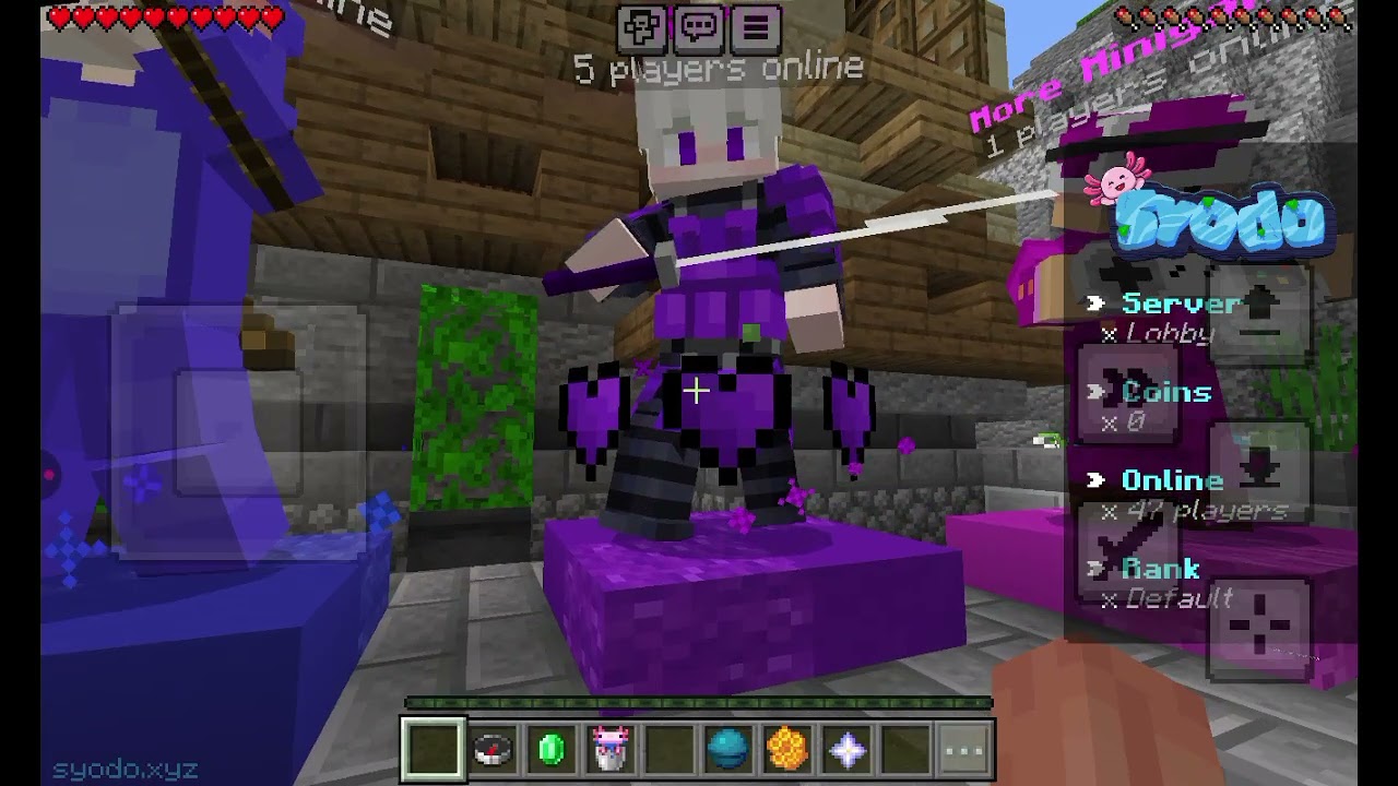 Trying out Syodo Mini games sever Minecraft 