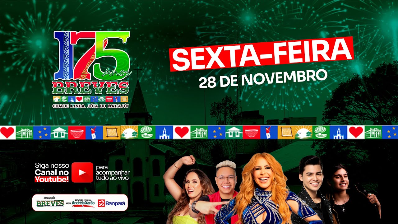 🔴AO VIVO APARELHAGEM RUBI NOS 175 ANOS DE BREVES-PA | SEXTA 28/11