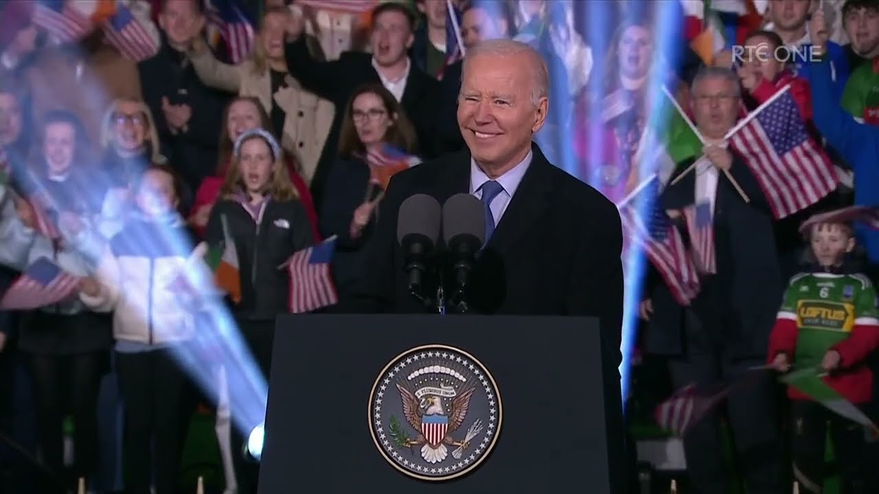 RTÉ One: President Biden in Ireland - Speech in Ballina, Co. Mayo - April 14th, 2023
