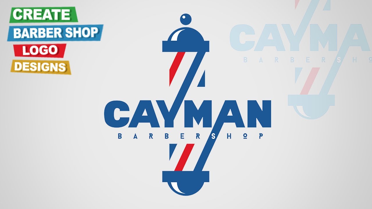 Barber Shop Logo Maker Photoshop Tutorial - Create Your Own Cool Logo