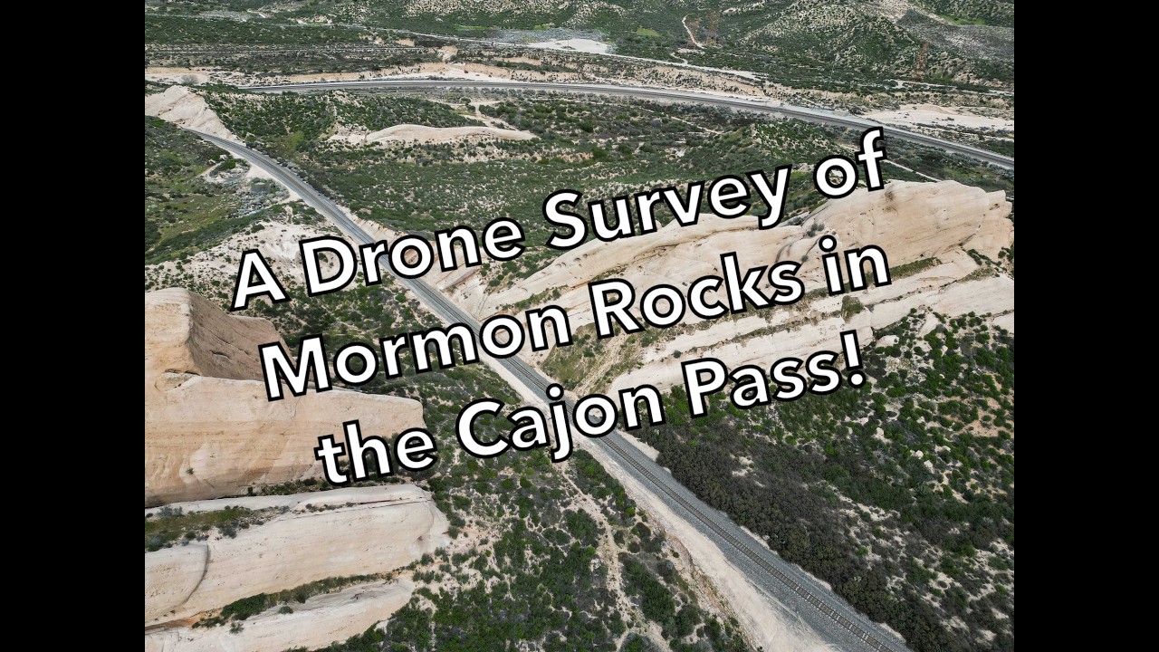 UAV Aerial Drone Visions: A Drone Ride through Cajon Pass, California, By Mormon Rocks
