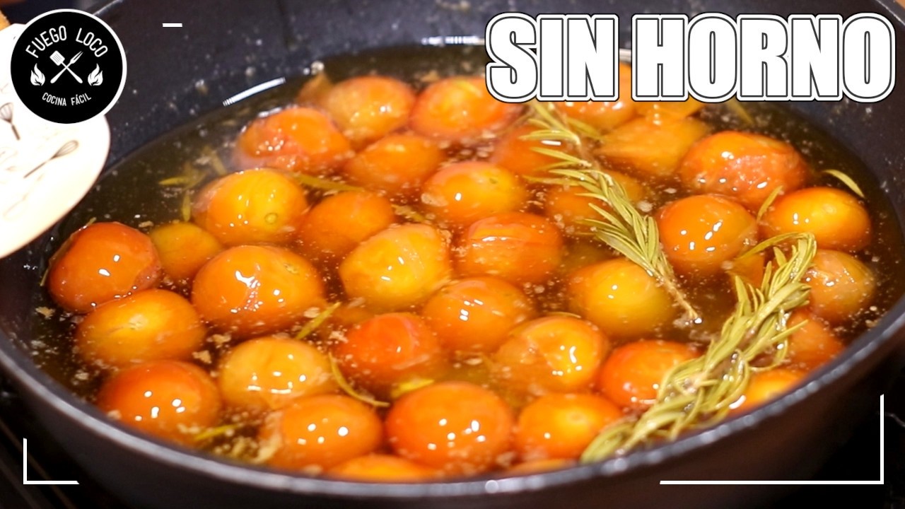 Tomates CHERRY CONFITADOS en Sartén: Más Fácil, Imposible 😱 | Recetas Sin Horno
