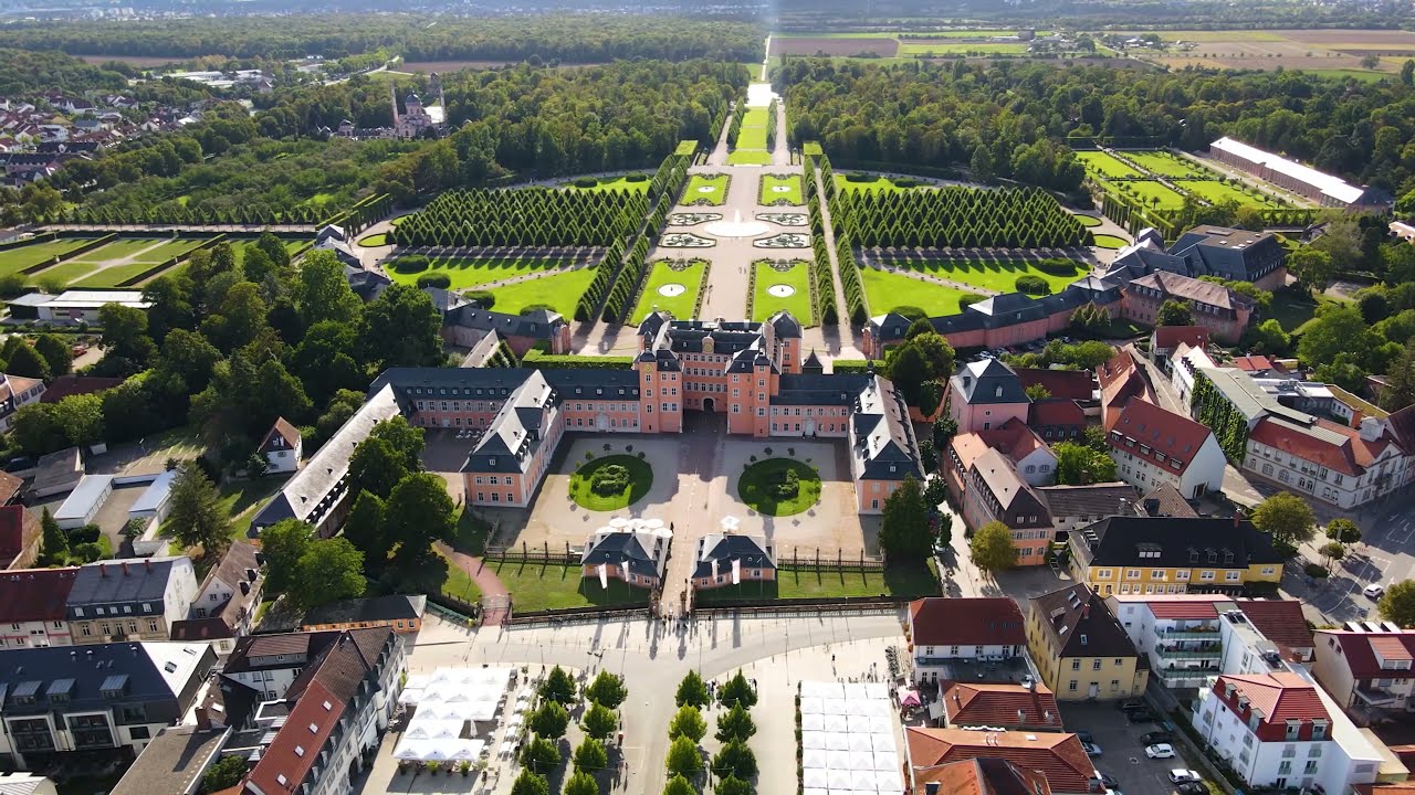 Schwetzingen Castle Germany 4k DJI Mavic Air 2 Footage