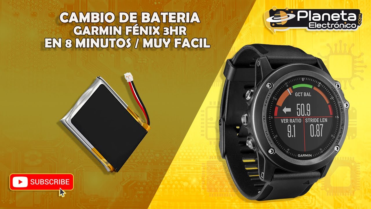 Cambio de batería GARMIN FÉNIX 3HR en 8 minutos SÚPER FÁCIL