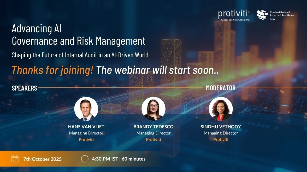 Advancing AI Governance & Risk Management | Shaping the Future of Internal Audit in AI-Driven World