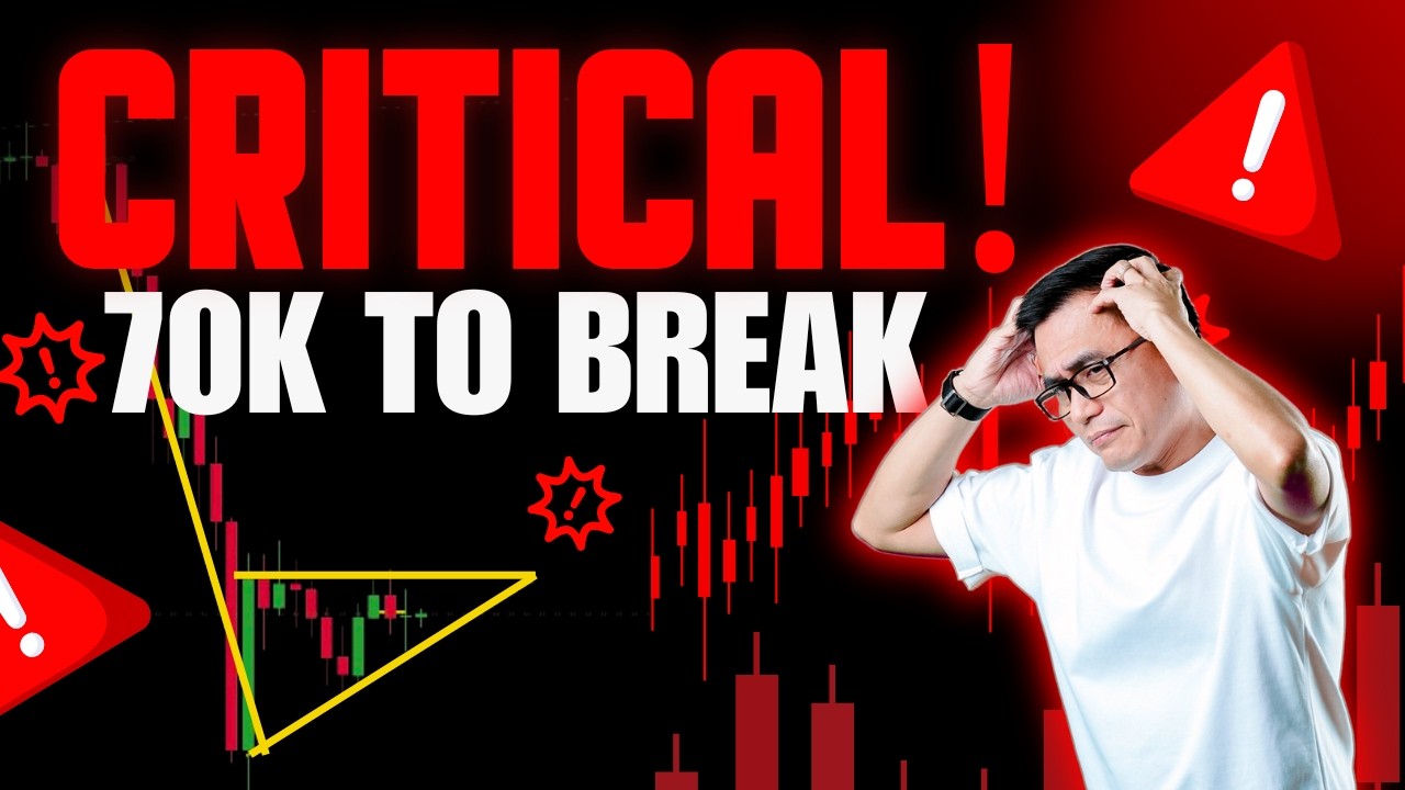 Bulls must take out 70K to negate this bear flag | 55K Bottom Scenario as per CryptoQuant