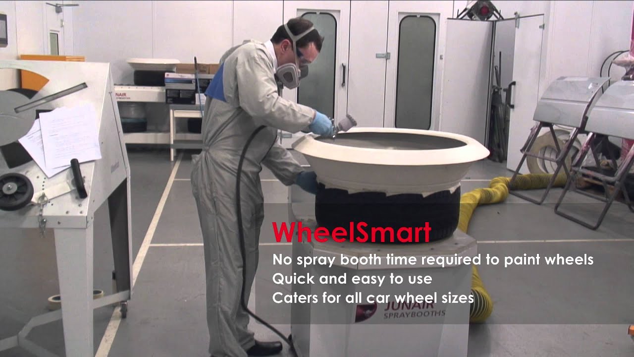 Junair Spraybooths - Wheel Refurbishment - Stage 2 - Spraying