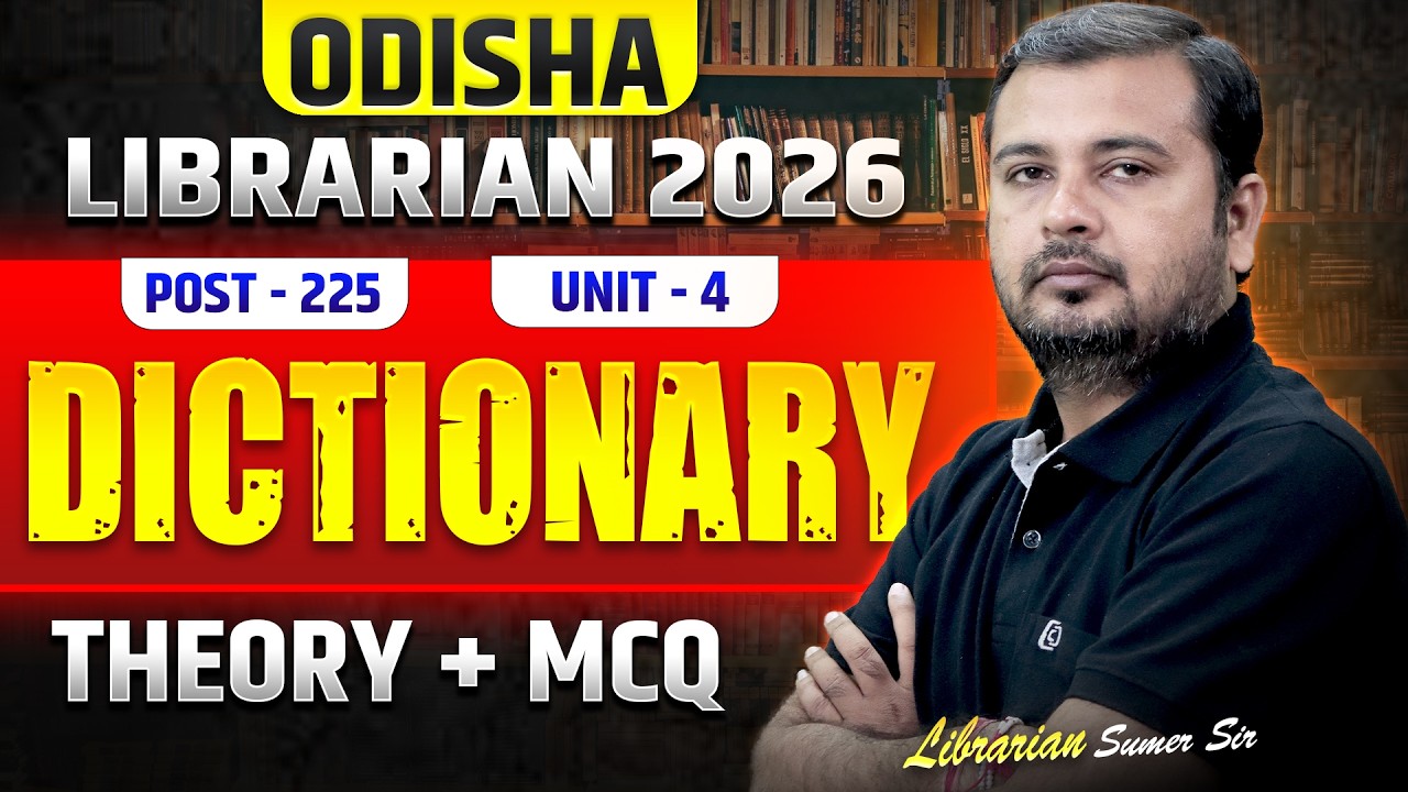 Odisha librarian 2026 | Reference Services | Dictionary Class | OSSC Librarian Exam 2026