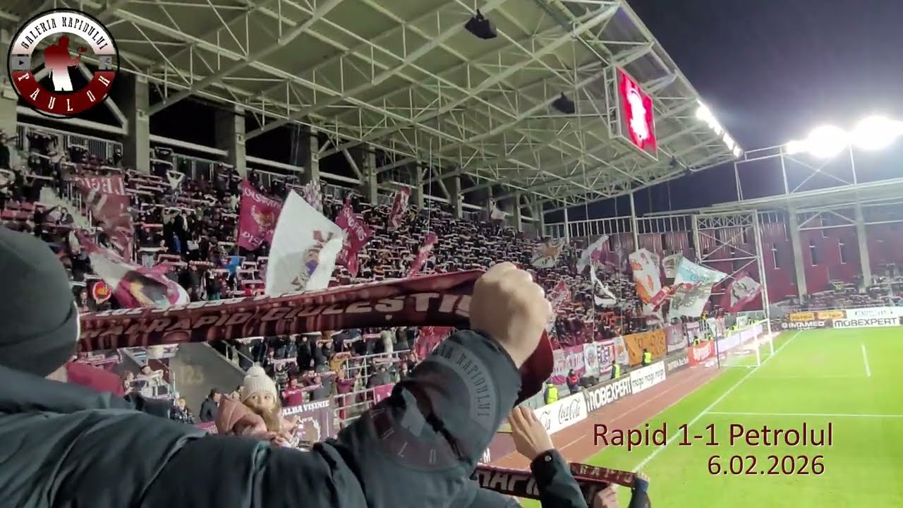 Imnul Rapidului @ Rapid - Petrolul Ploiești (1-1) 6.02.2026