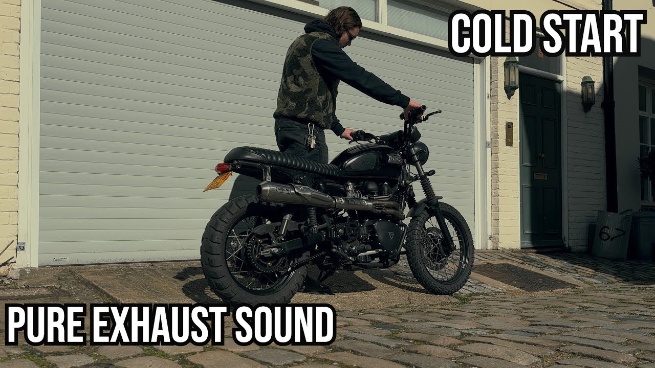 TRIUMPH SCRAMBLER 900 COLD START | ARROW EXHAUST NO BAFFLE