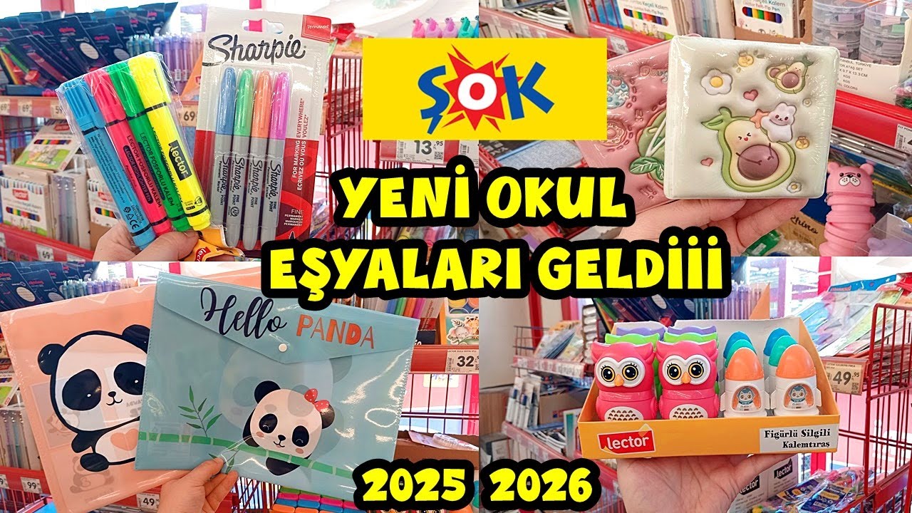 ŞOK OKULA DÖNÜŞ 2025🔔YENİ ÜRÜNLER GELDİ ŞOK KIRTASİYE MALZEMELERİ GELDİ 💯ERKEN ÇEKİM OKUL ALIŞVERİŞİ