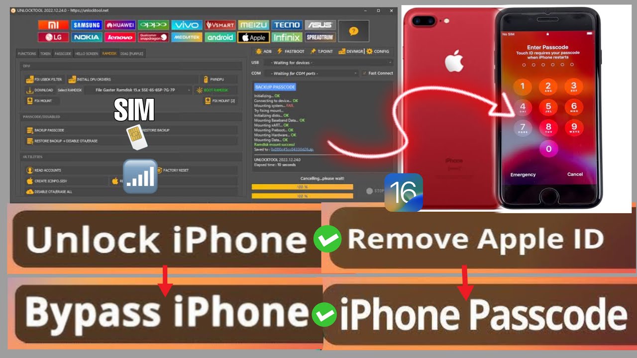 iPhone 7 Plus Passcode Bypass iCloud With Signal📶 (Unlock Tool ) A To Z 2025
