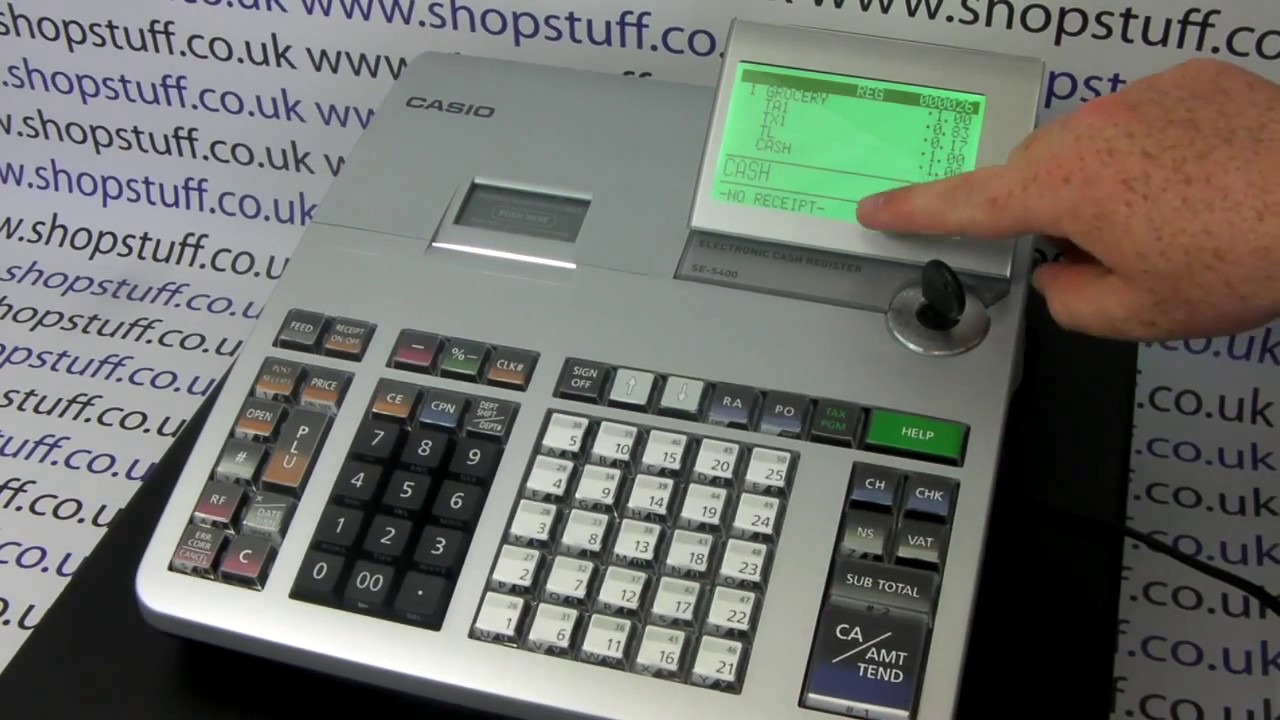 Casio SE-S400 SE-S800 How To Turn The Till Receipt Off