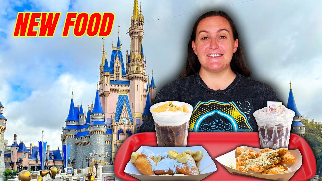 I TRIED EVERY NEW FOOD IN MAGIC KINGDOM- Cold Brew, Chicken Tenders & Mickey Bars |Walt Disney World