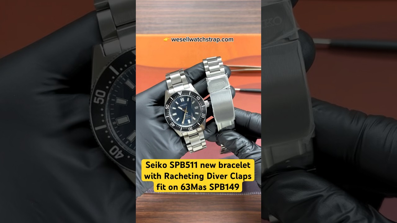 Seiko SPB511 new bracelet with Racheting Diver Clasp fit on SPB149. #seikodiver #seiko63mas #seiko