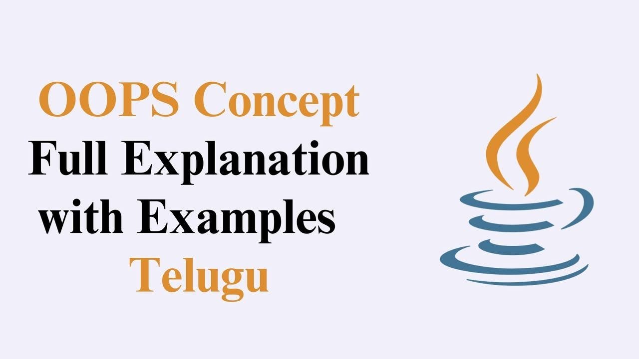 Oops in java explained in telugu
