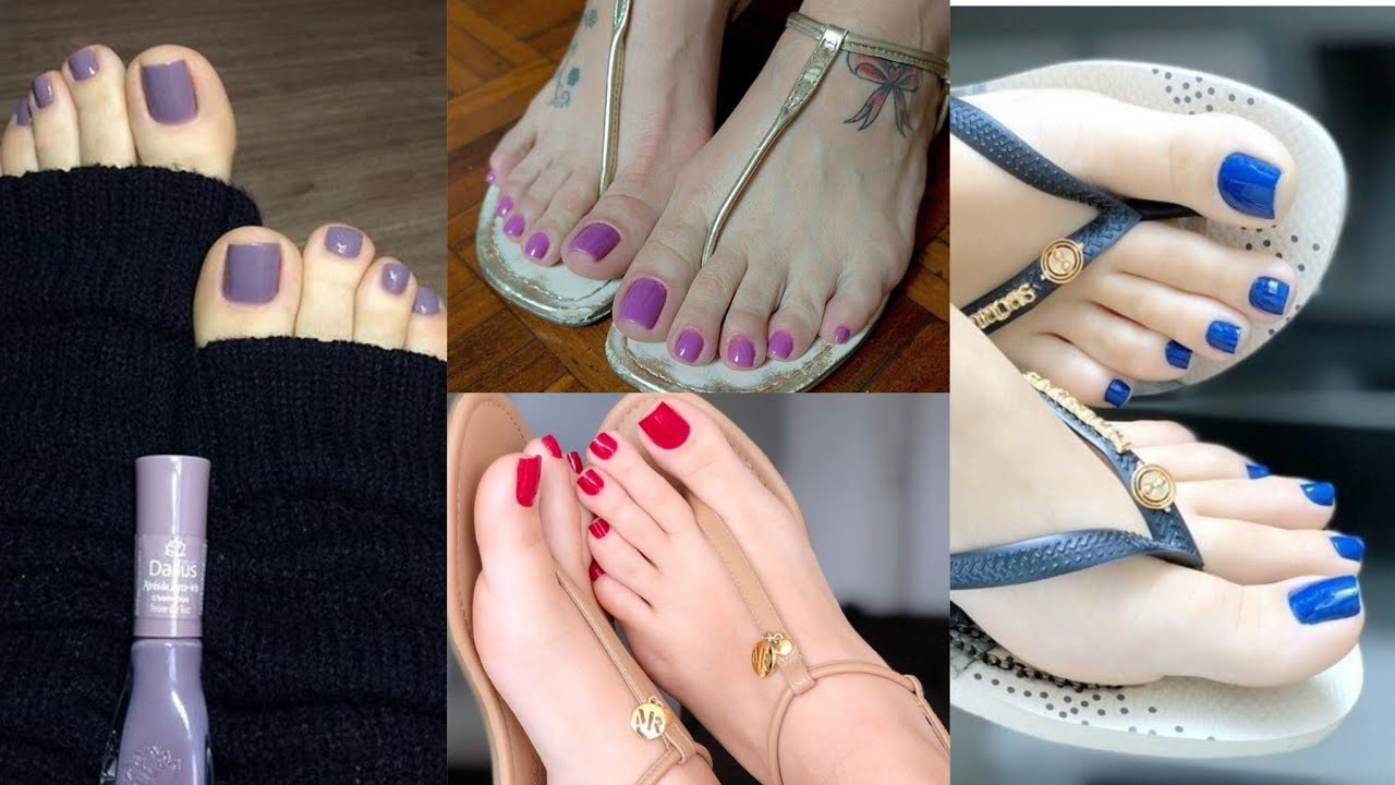 Gorgeous women's feet toe nail designs and mesmerising shoe collection for women