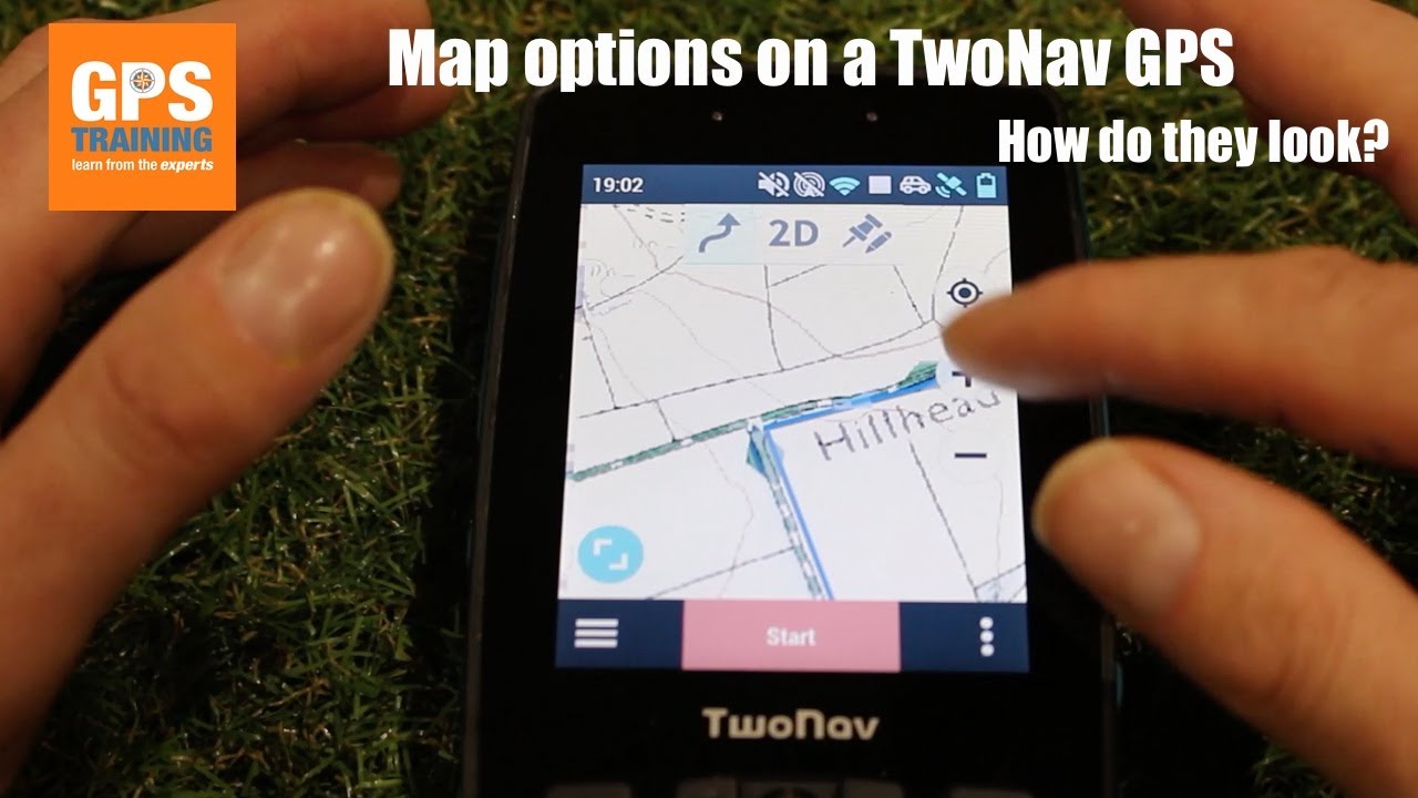 Map options on a TwoNav GPS unit - how do they look on a GPS unit?