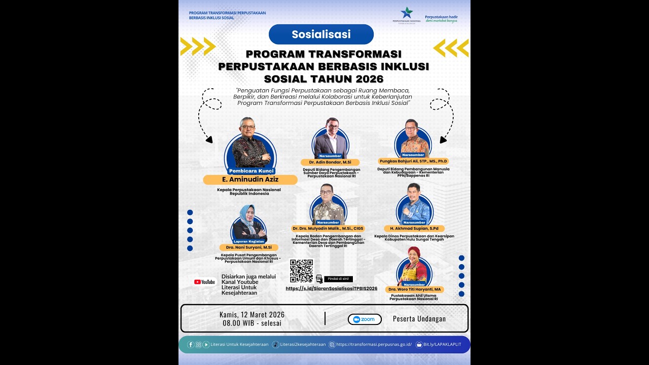 Sosialisasi Program Transfromasi Perpustakaan Berbasis Inklusi Sosial (TPBIS) Tahun 2026