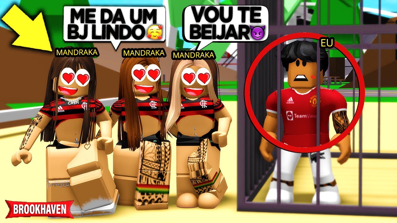 As MENINAS MANDRAKAS APAIXONADAS me ALGEMARAM na MESMA CELA e ISSO ACONTECEU... BROOKHAVEN RP Roblox