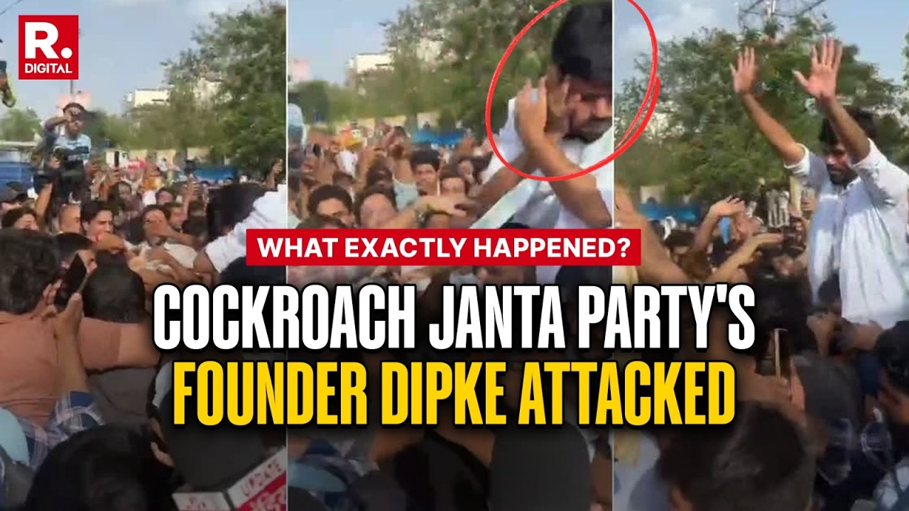 Cockroach Janta Party Founder Abhijeet Dipke Slapped Multiple Times, Manhandled at Jaipur Protest