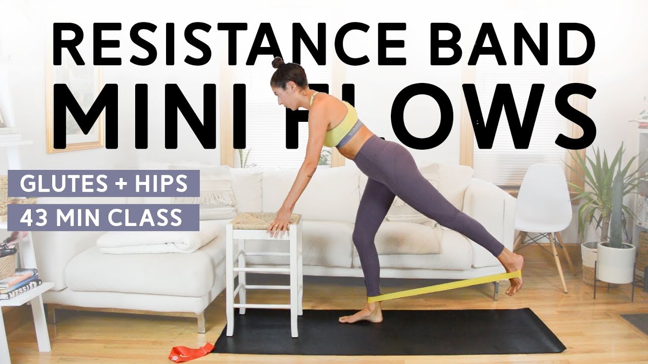 Resistance Band Mini Flows Class (43 Mins) - Glutes & Outer Hips Focus