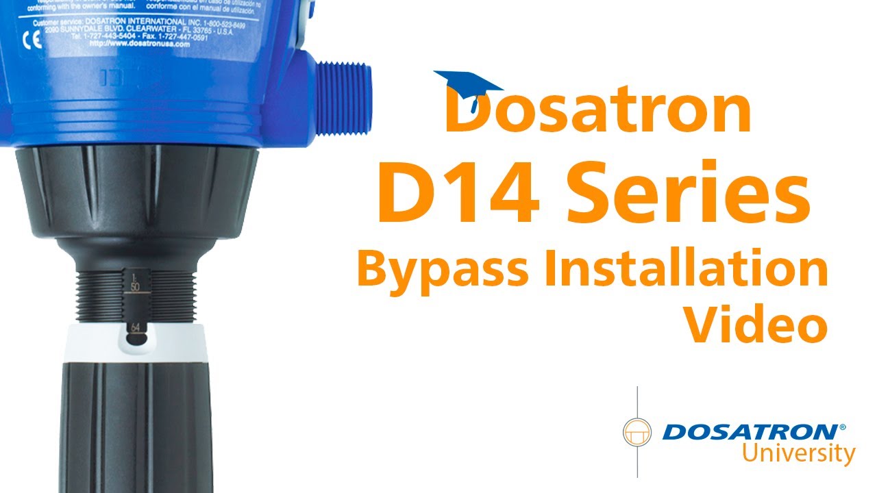 Dosatron D14 Series Bypass Switch Installation Video