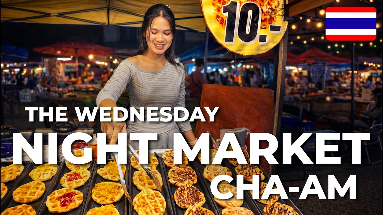 Cha-Am Night Market 🇹🇭 Street Food & Evening Walk