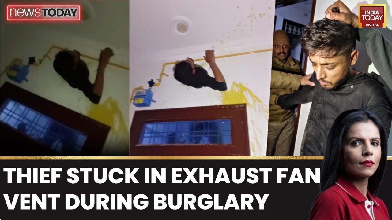 Kota Thief Gets Stuck Head-First While Attempting Burglary | Break-in Attempt Turns Painful