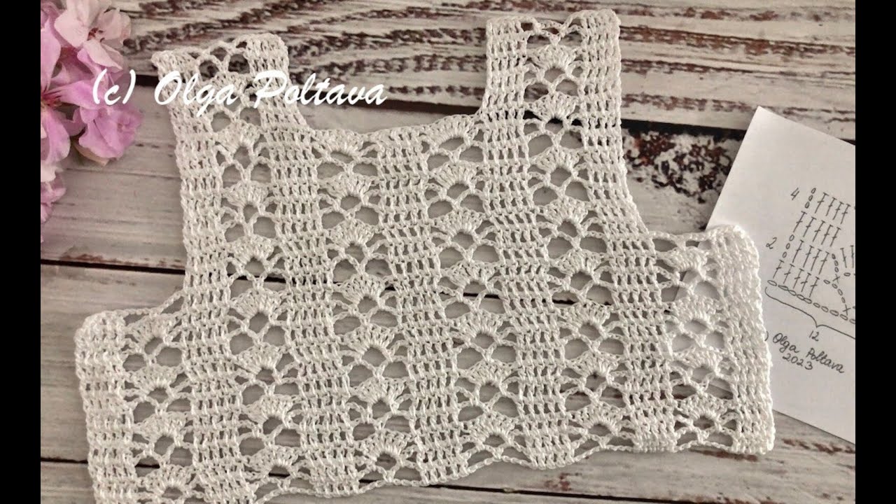 How to Crochet an Easy Lacy Stitch. Simple 2 Row Repeat for Summer Tops