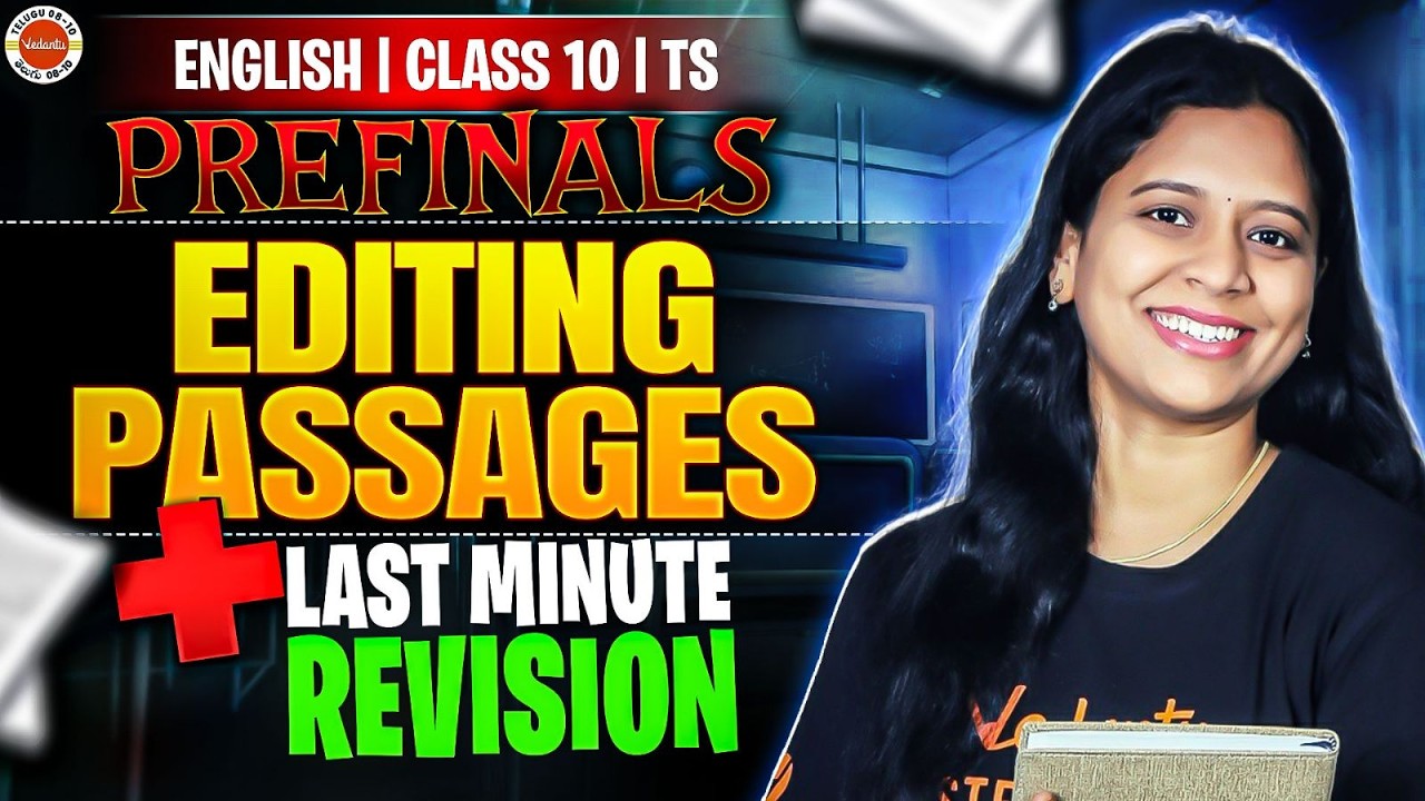 Editing passages + All Imp Questions | English Class 10 TS | Prefinal | Sunaina Mam