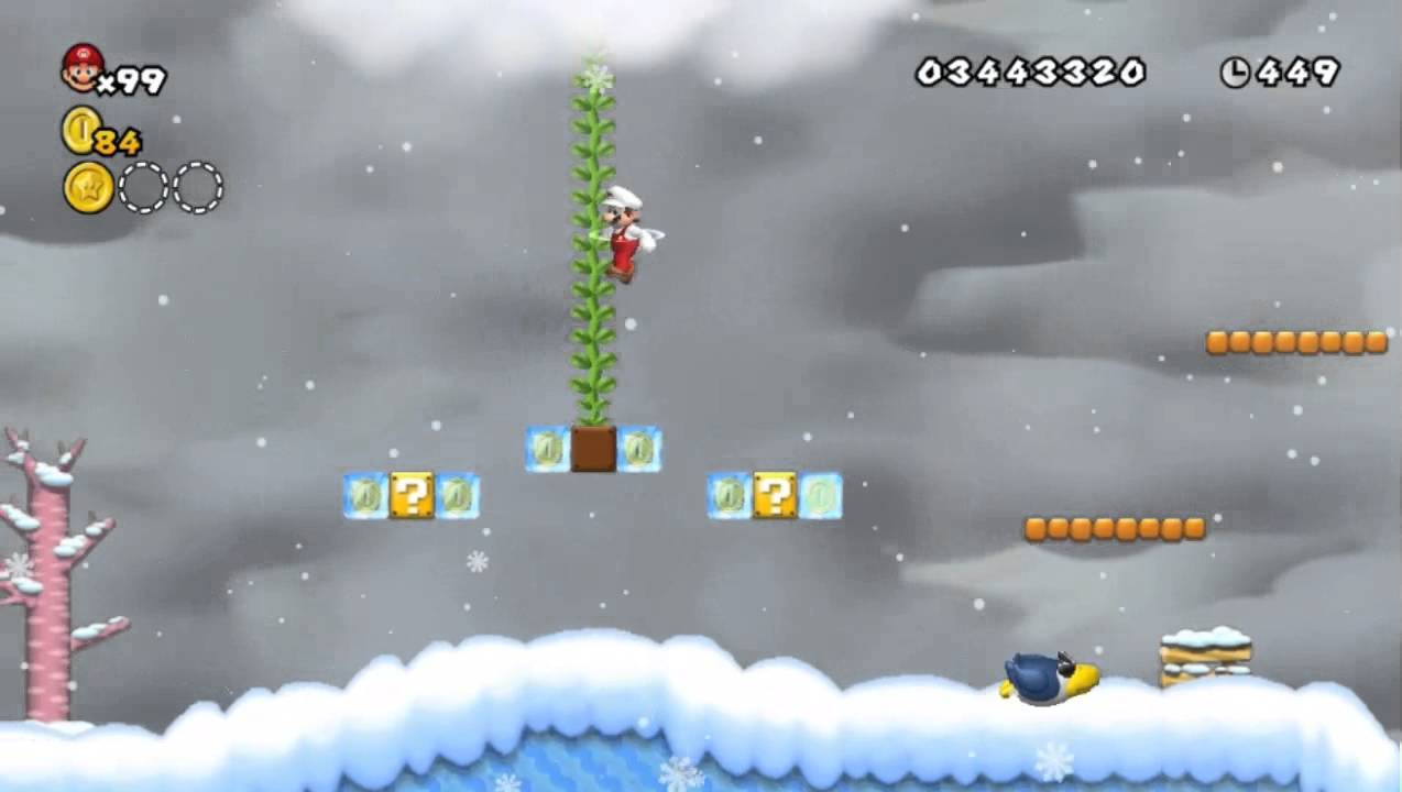 Newer Super Mario Bros Wii # World 5-4 Frostbite Ridge